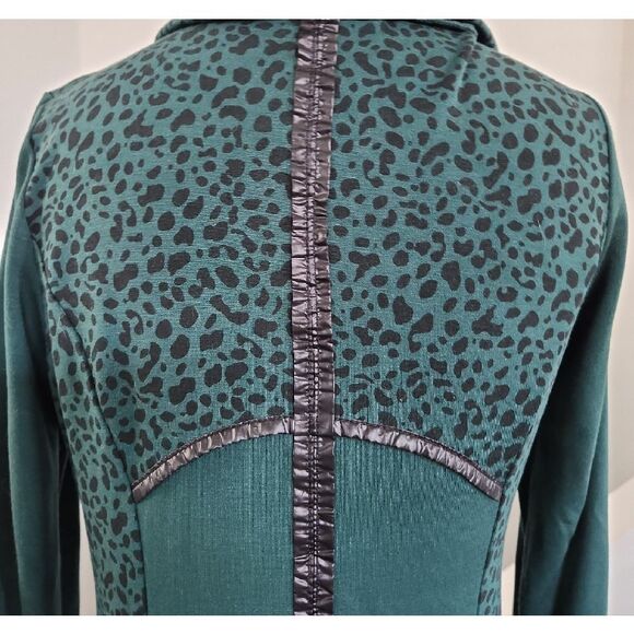 La-El Couture Green and Black With PU leather Dress Size S - Picture 5 of 6